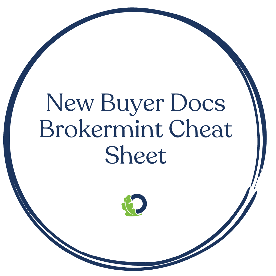 new buyer docs brokermint cheat sheet